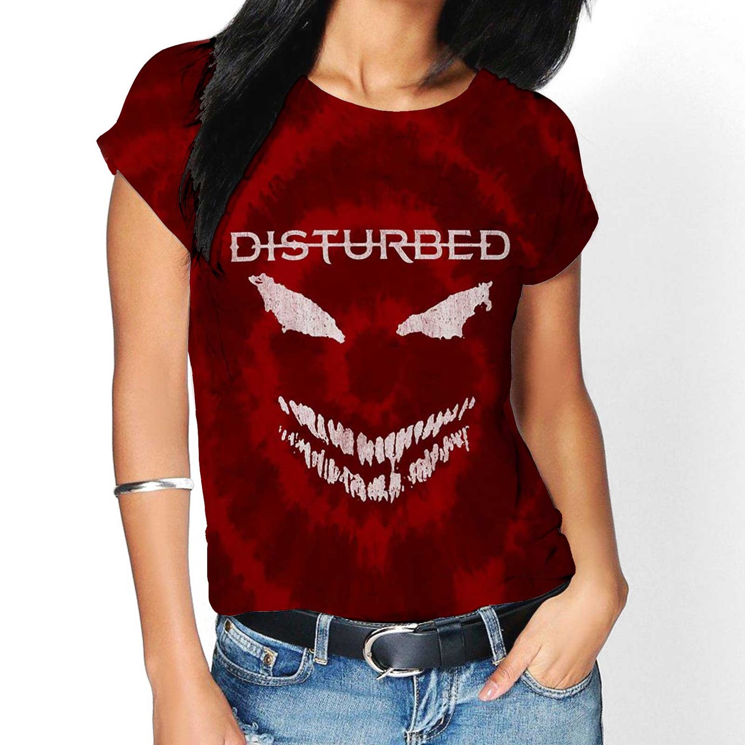 Disturbed Unisex T-Shirt: Scary Face (Wash Collection) (Medium)