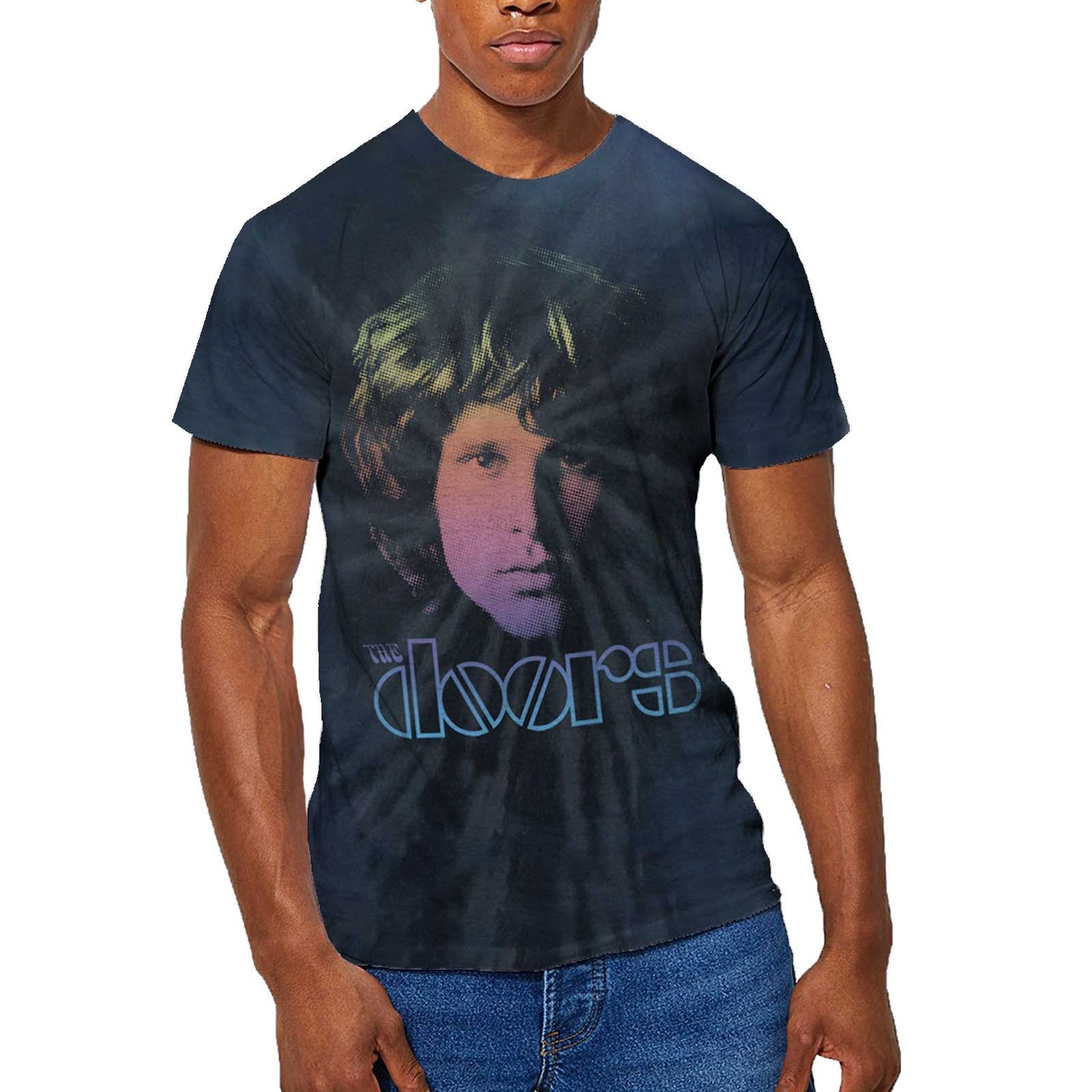 The Doors Unisex T-Shirt: Jim Halftone Gradient (Wash Collection) (X-Large)