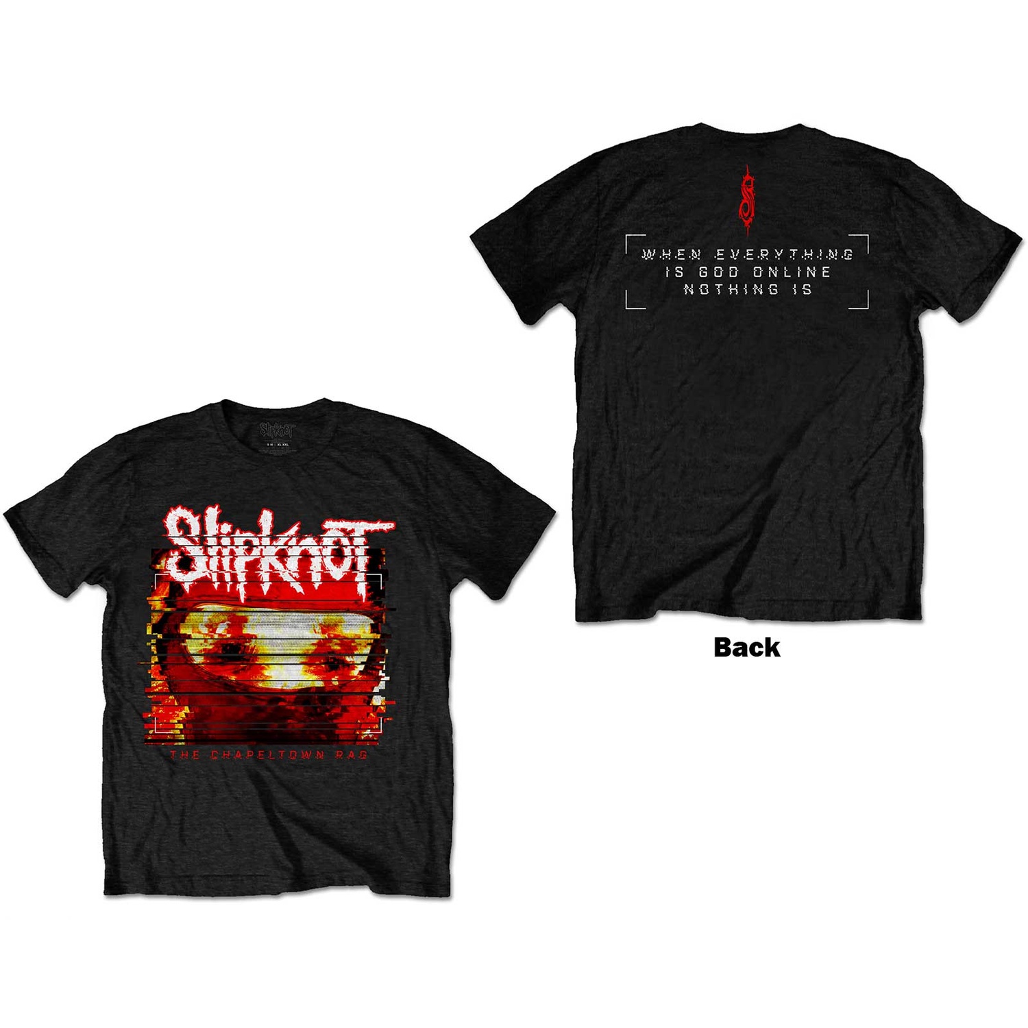 Slipknot Unisex T-Shirt: Chapeltown Rag Glitch (Back Print) (XX-Large)