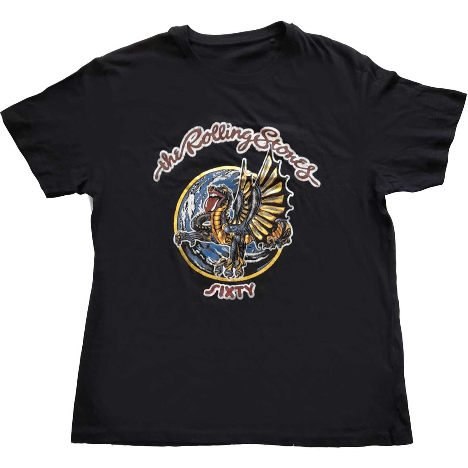 The Rolling Stones Unisex T-Shirt: Sixty Dragon Globe (Foiled) (XX-Large)