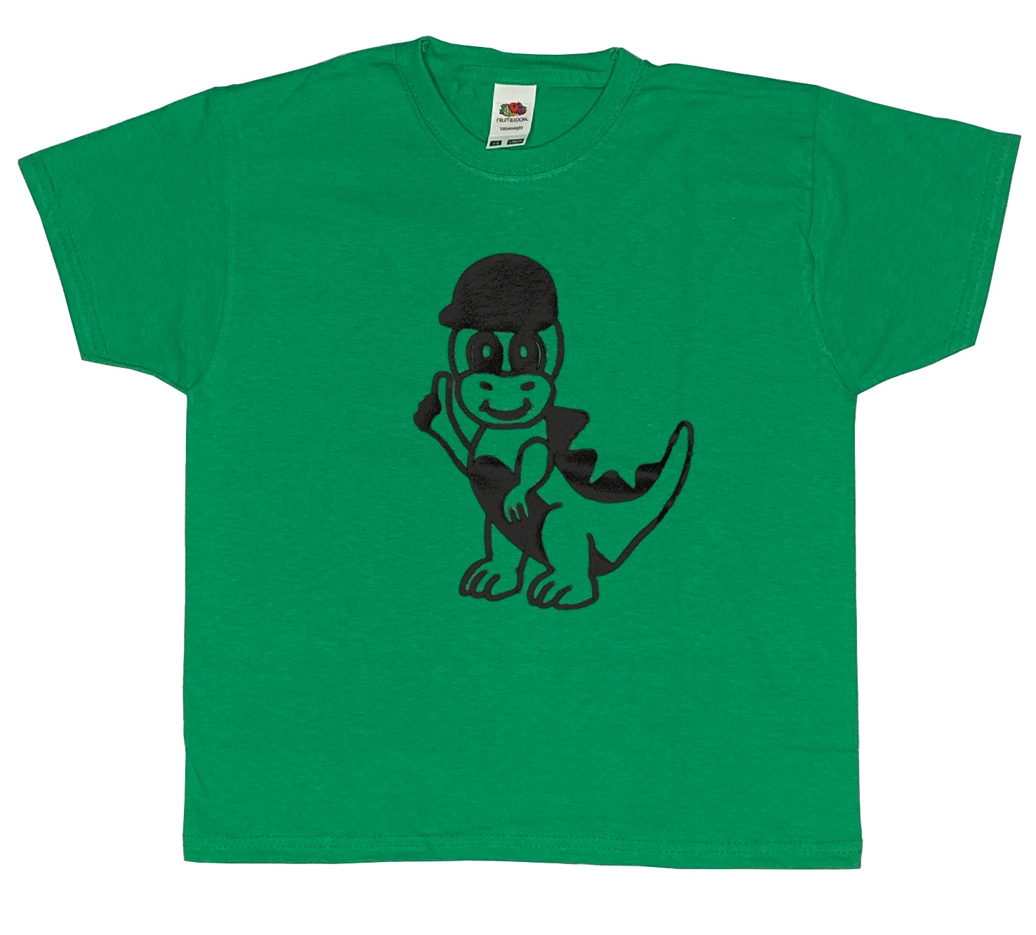 Barn t-shirt: Dino pojke grön (5-6 år)