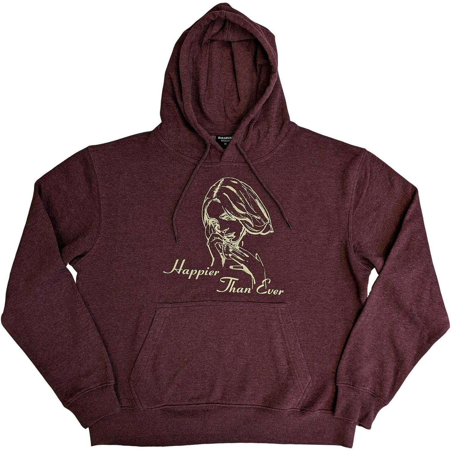 Billie Eilish Unisex Pullover Hoodie: Happier Than Ever (Small)