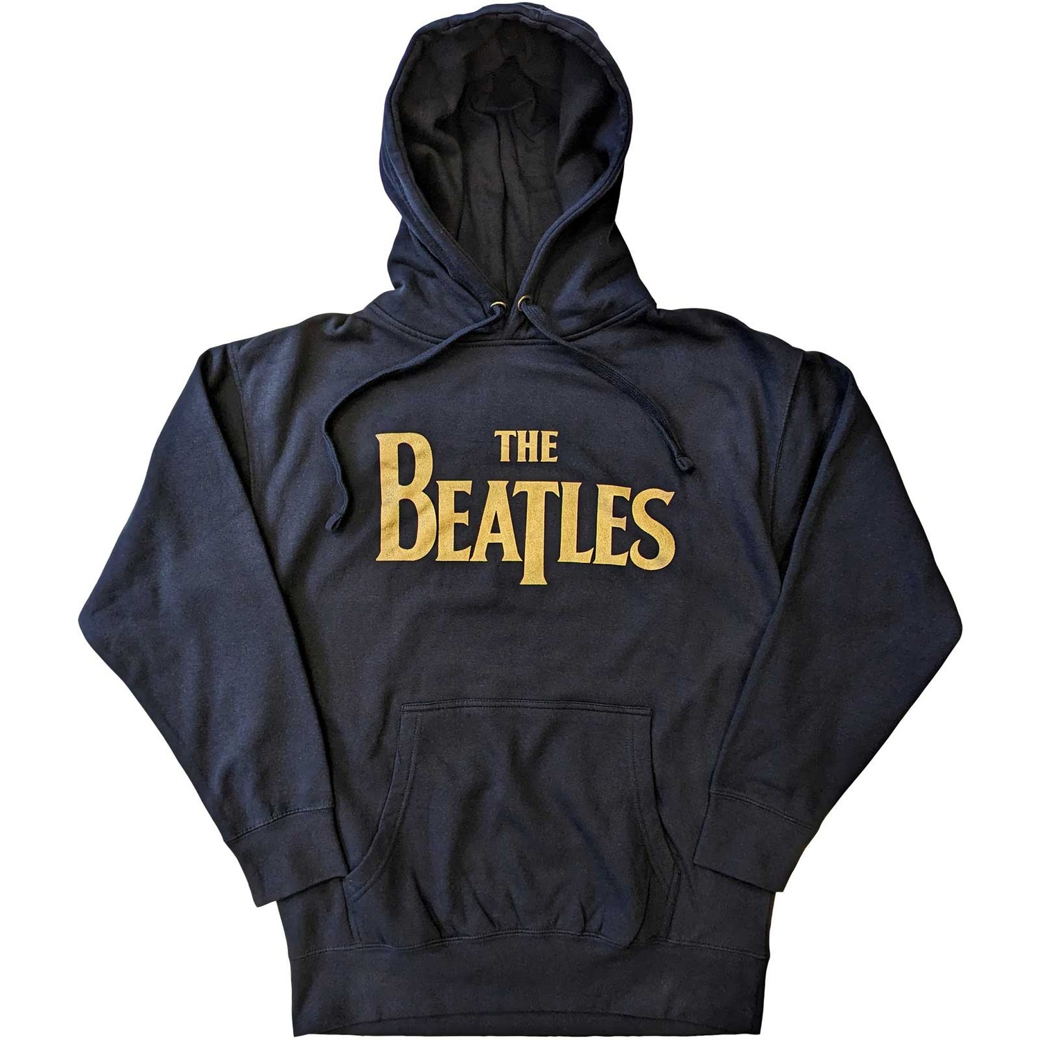 The Beatles Unisex Pullover Hoodie: Gold Drop T Logo (Medium)