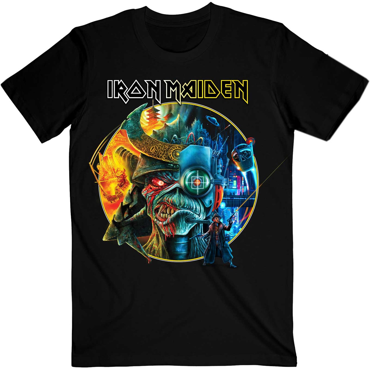 Iron Maiden Unisex T-Shirt: The Future Past Tour '23 Circle Art (XX-Large)