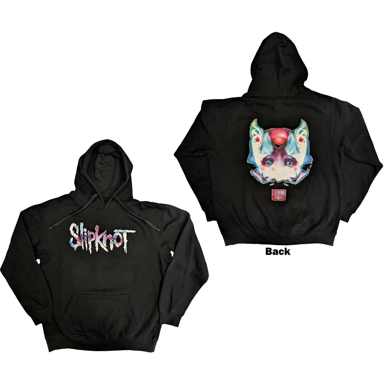 Slipknot Unisex Pullover Hoodie: Eye Logo (Back Print) (Medium)