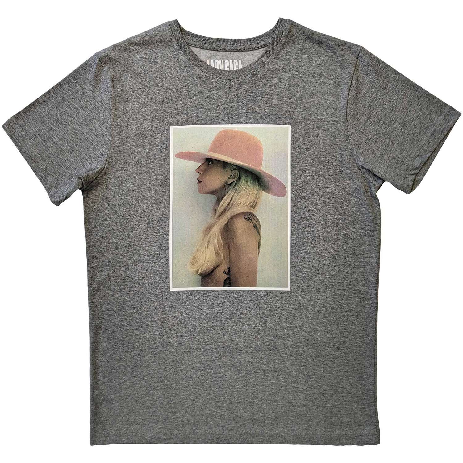 Lady Gaga Unisex T-Shirt: Pink Hat (Large)