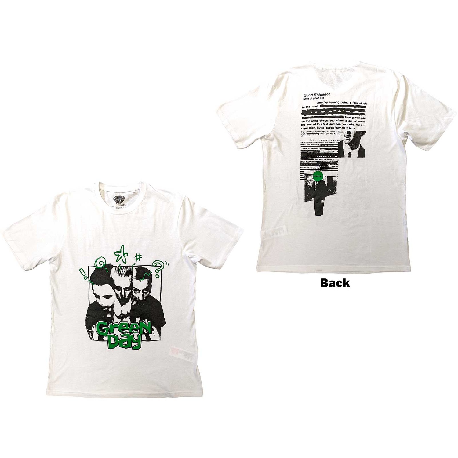 Green Day Unisex T-Shirt: Good Riddance (Back Print) (XX-Large)