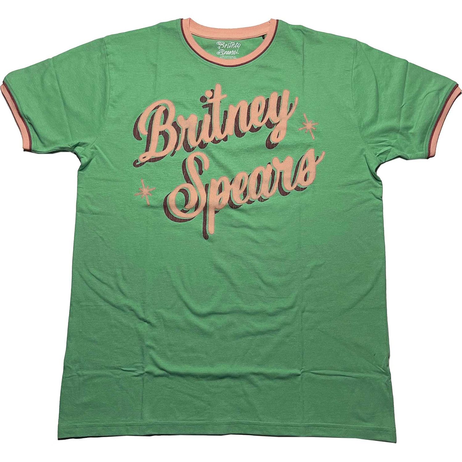 Britney Spears Unisex Ringer T-Shirt: Retro Text (XX-Large)