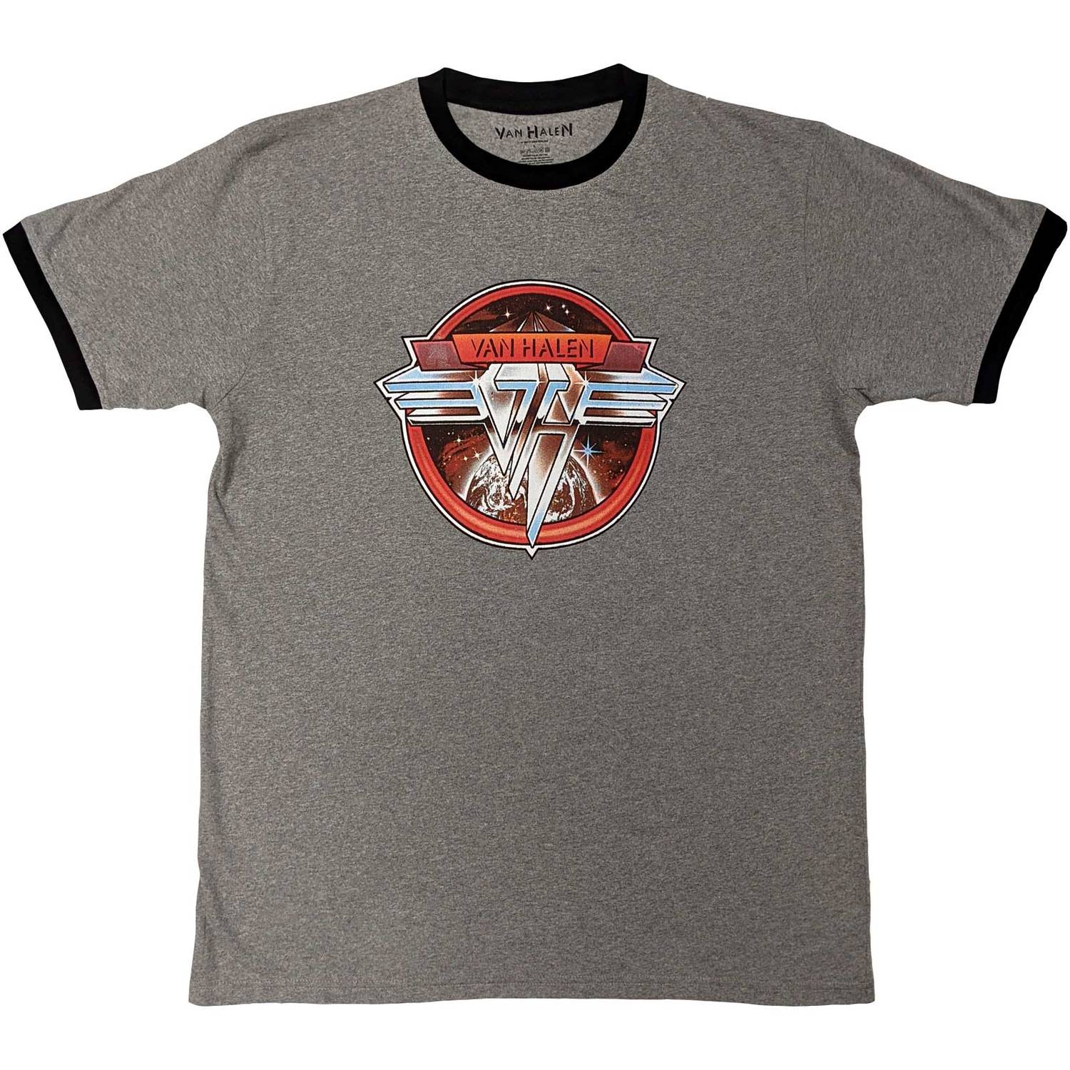 Van Halen Unisex Ringer T-Shirt: Circle Logo (XX-Large)