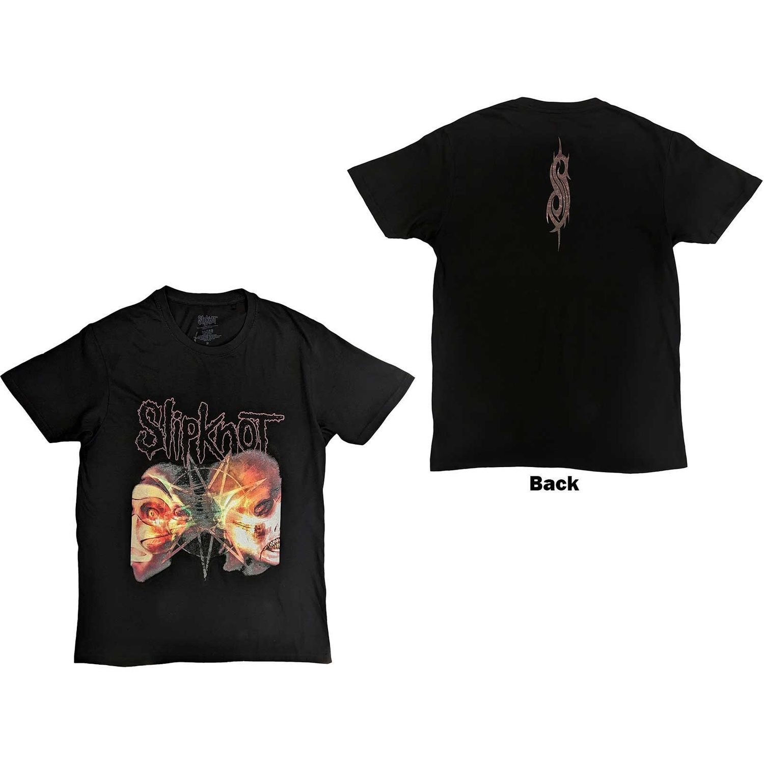 Slipknot Unisex T-Shirt: 2 Faces (Back Print) (X-Large)