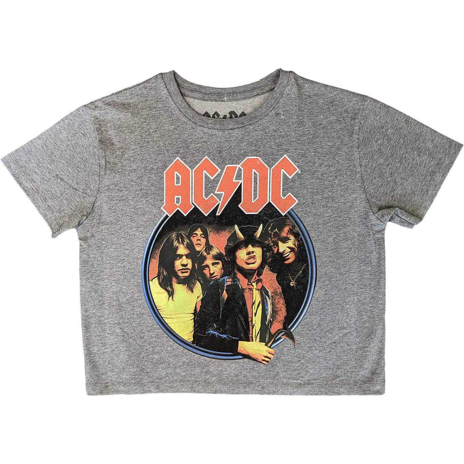 AC/DC Ladies Crop Top: Highway To Hell Circle (XX-Large)
