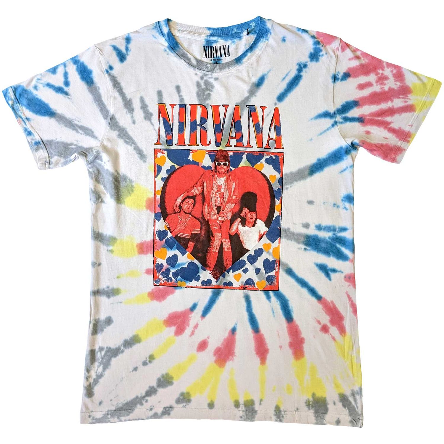 Nirvana Unisex T-Shirt: Heart (Wash Collection) (Small)