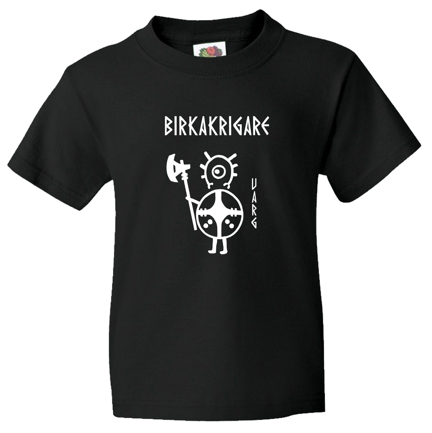 Barn t-shirt: Birkakrigare - Varg - Viking Art Kollektion (5-6 år)