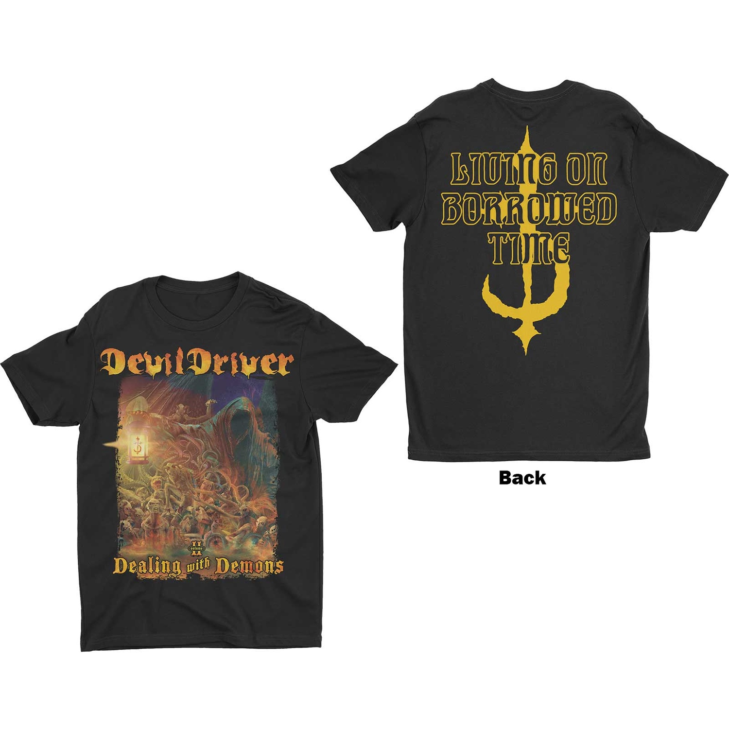 DevilDriver Unisex T-Shirt: Borrowed (Back Print) (Small)