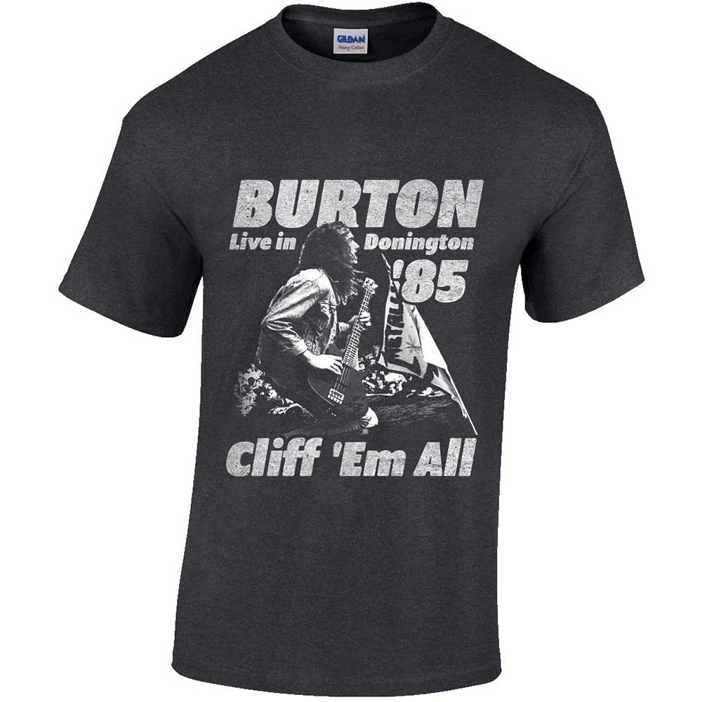 Cliff Burton Unisex T-Shirt: Flag Retro (Medium)
