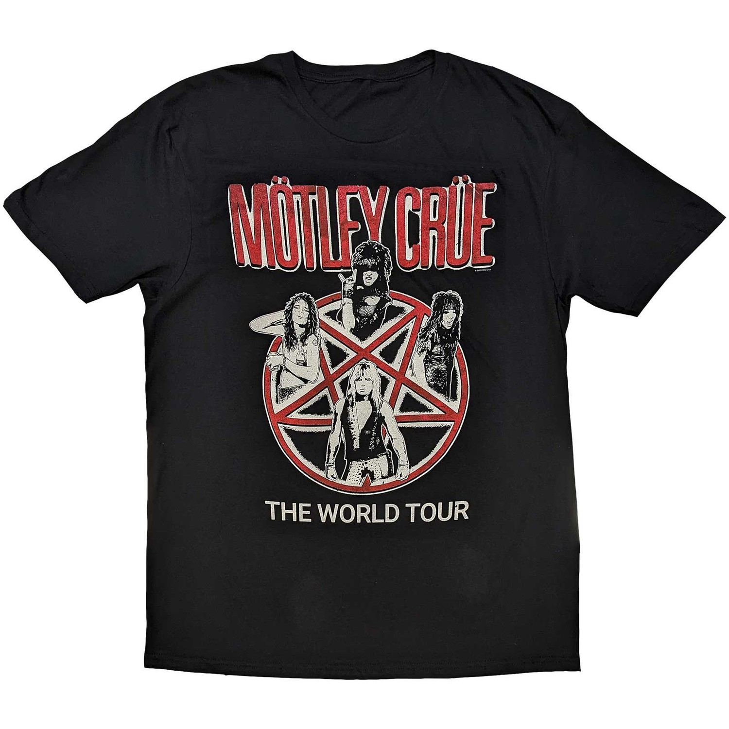 Motley Crue Unisex T-Shirt: Vintage World Tour (Large)