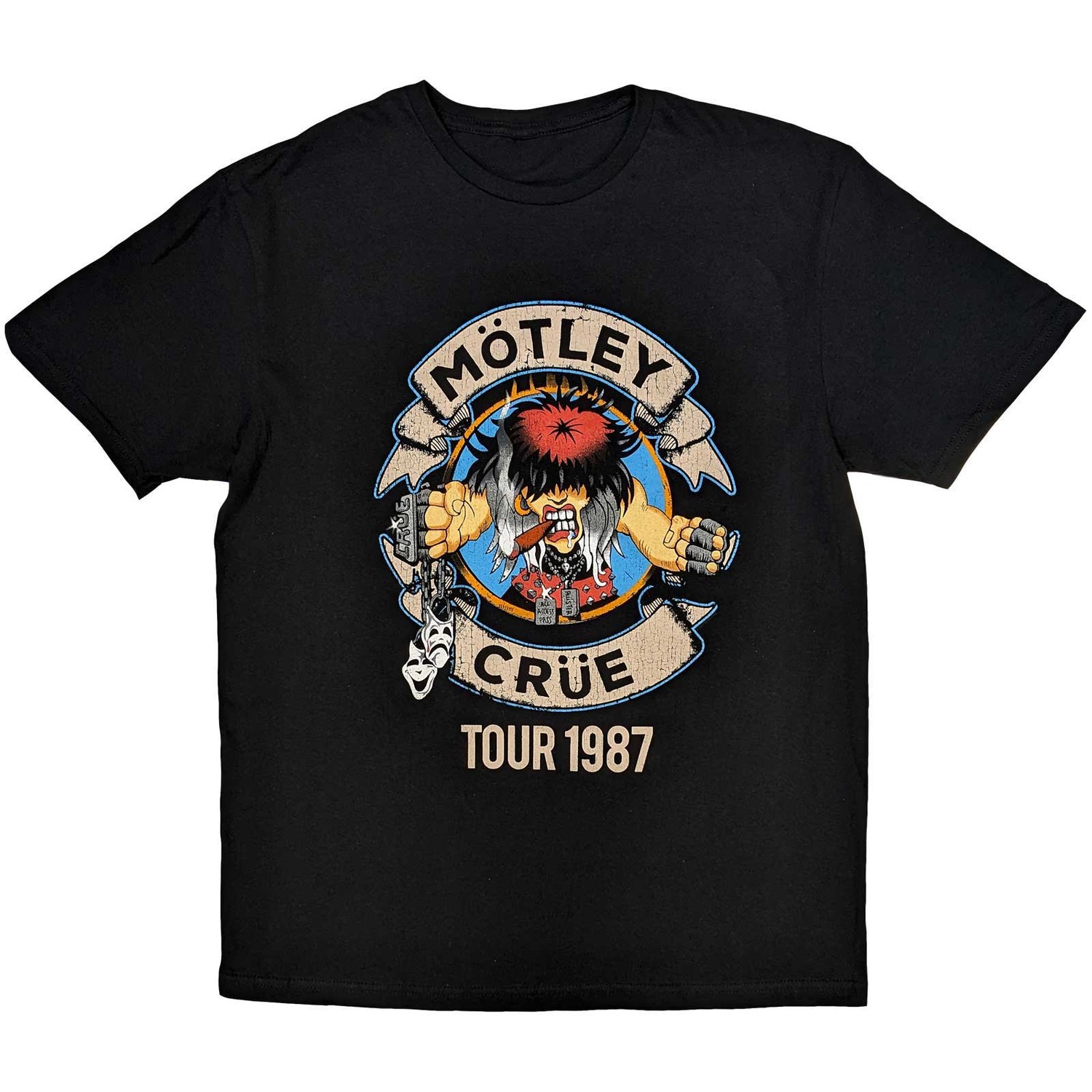 Motley Crue Unisex T-Shirt: Girls Girls Girls Tour '87 (XX-Large)