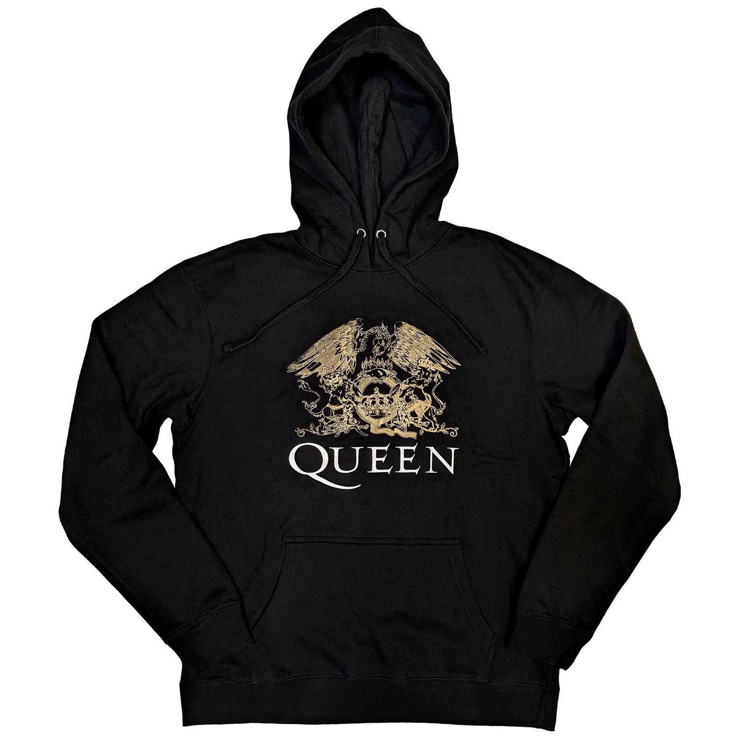 Queen Unisex Pullover Hoodie: Crest (Large)