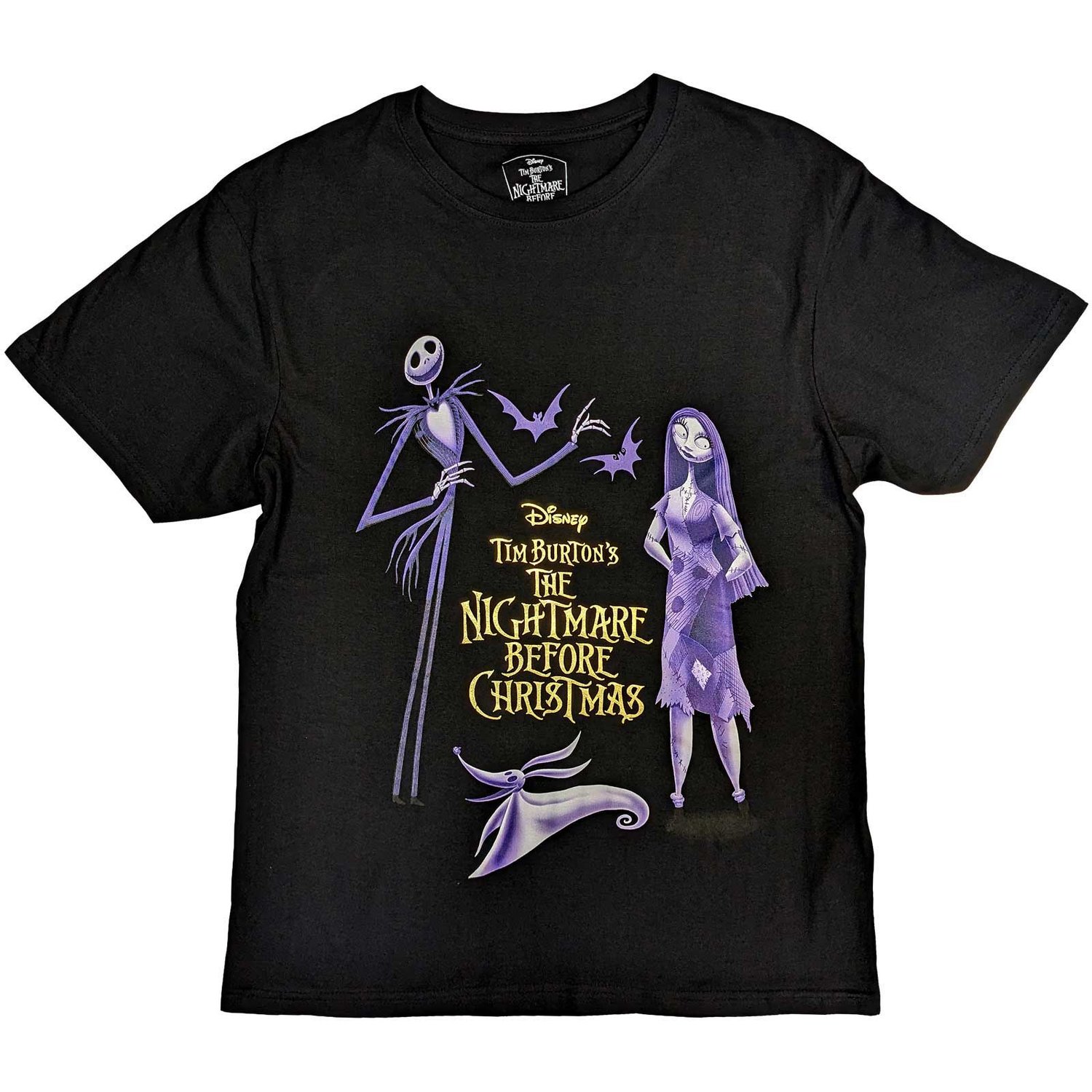 Disney Unisex T-Shirt: The Nightmare Before Christmas Purple Characters (Embellished) (XX-Large)