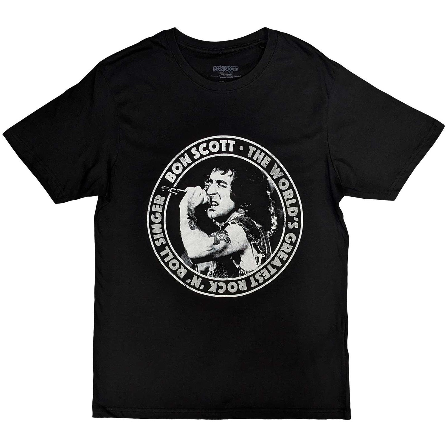Bon Scott Unisex T-Shirt: TWGRRS Circle (Small)