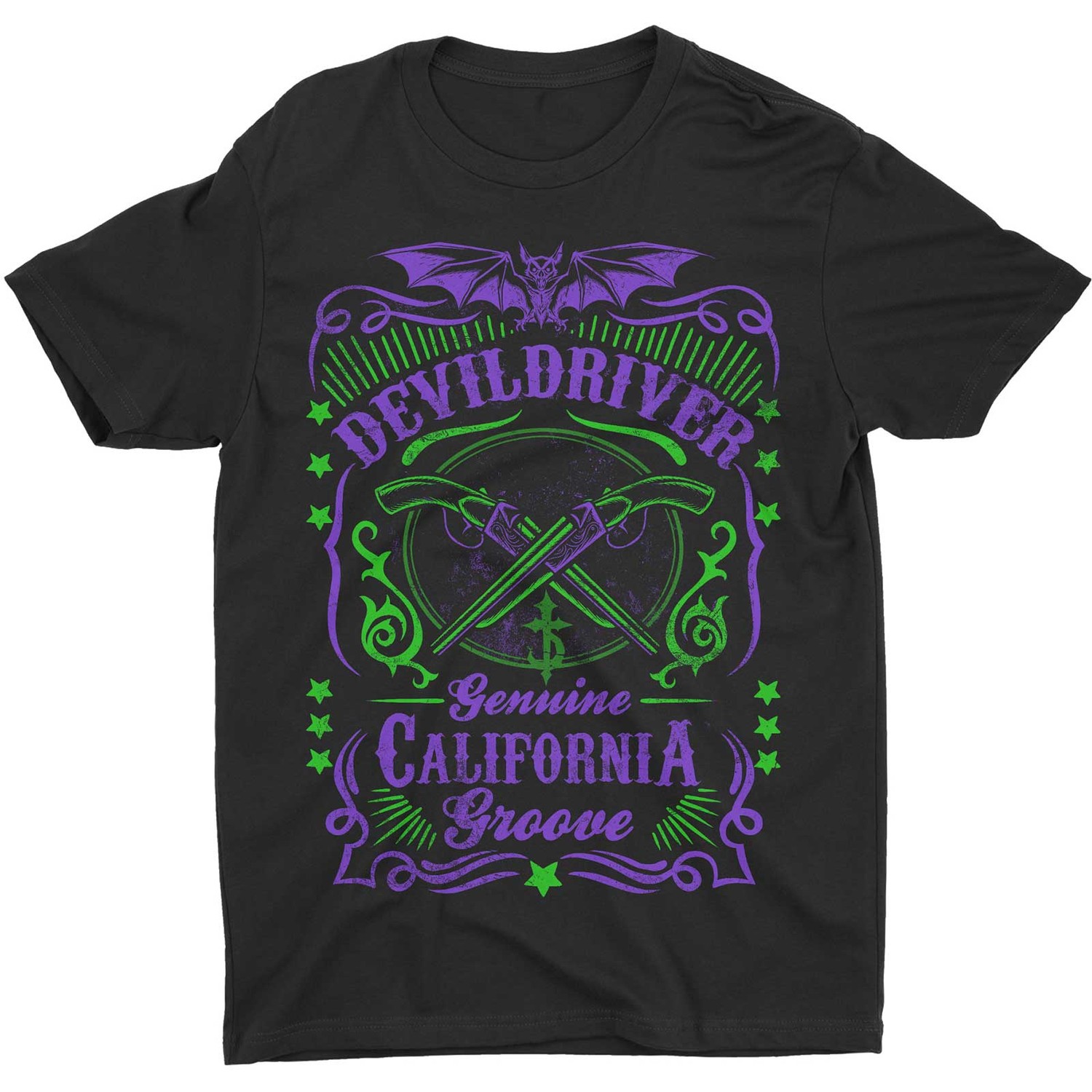 DevilDriver Unisex T-Shirt: Cross Guns (Large)