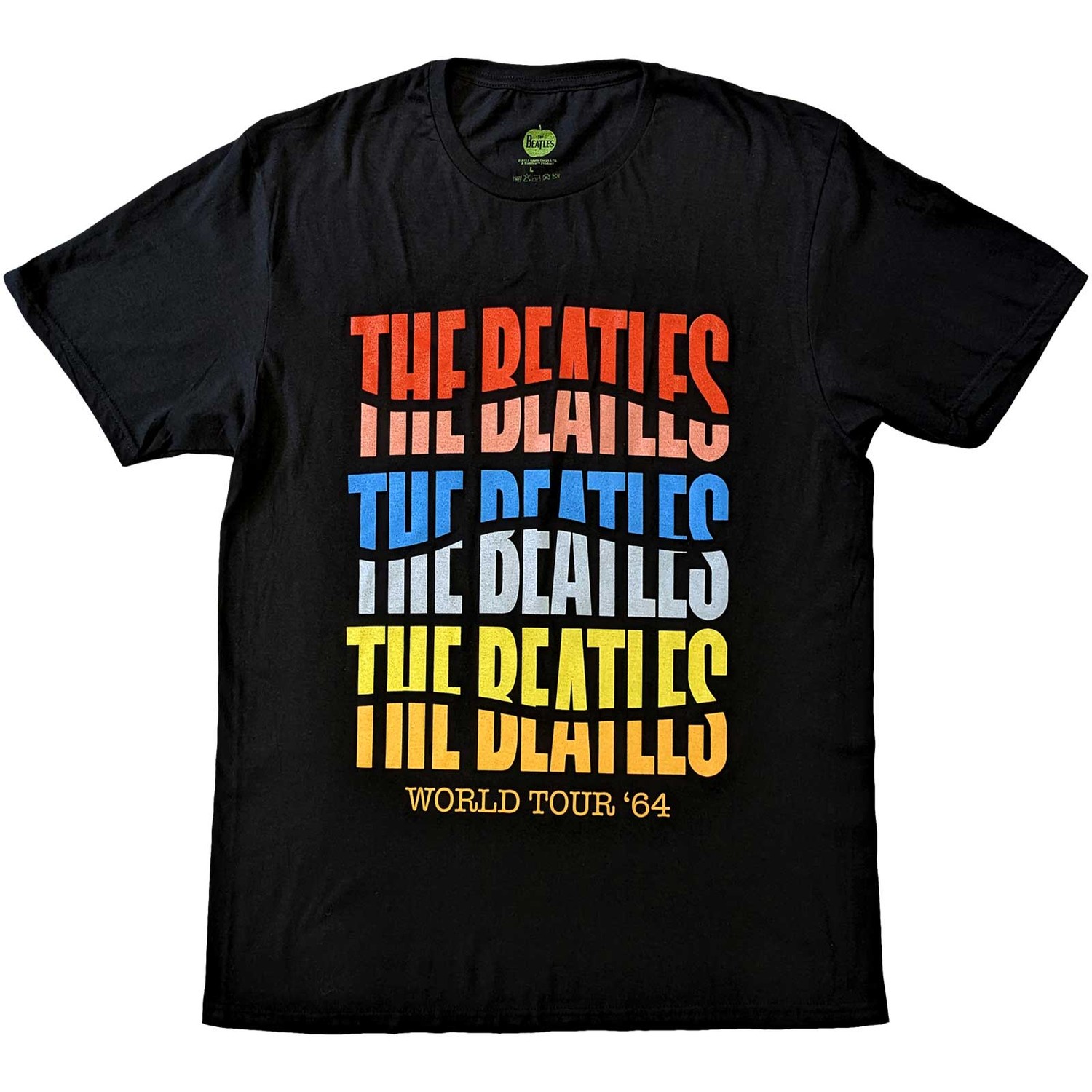 The Beatles Unisex T-Shirt: Colour Wave (X-Large)