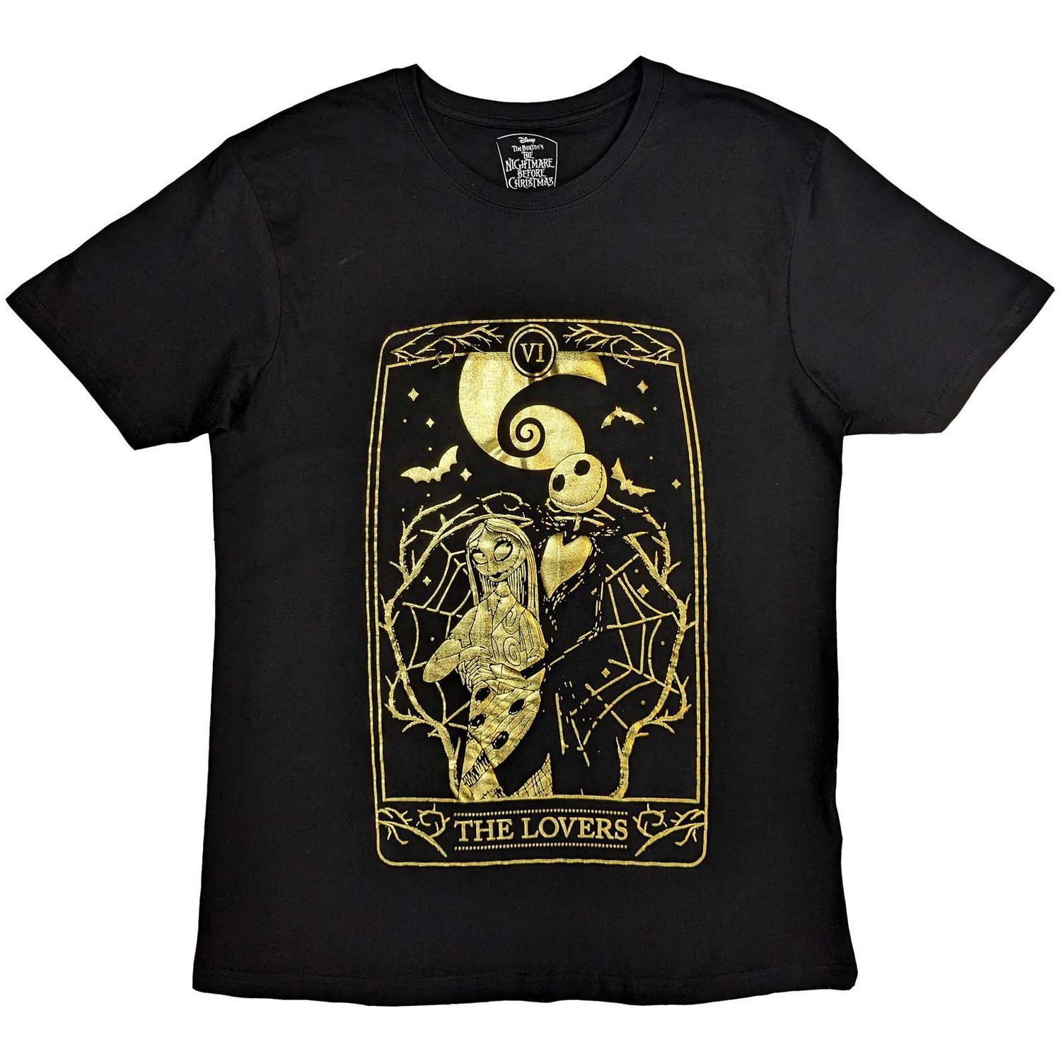 Disney Unisex T-Shirt: The Nightmare Before Christmas Jack & Sally Lovers (Embellished) (Medium)