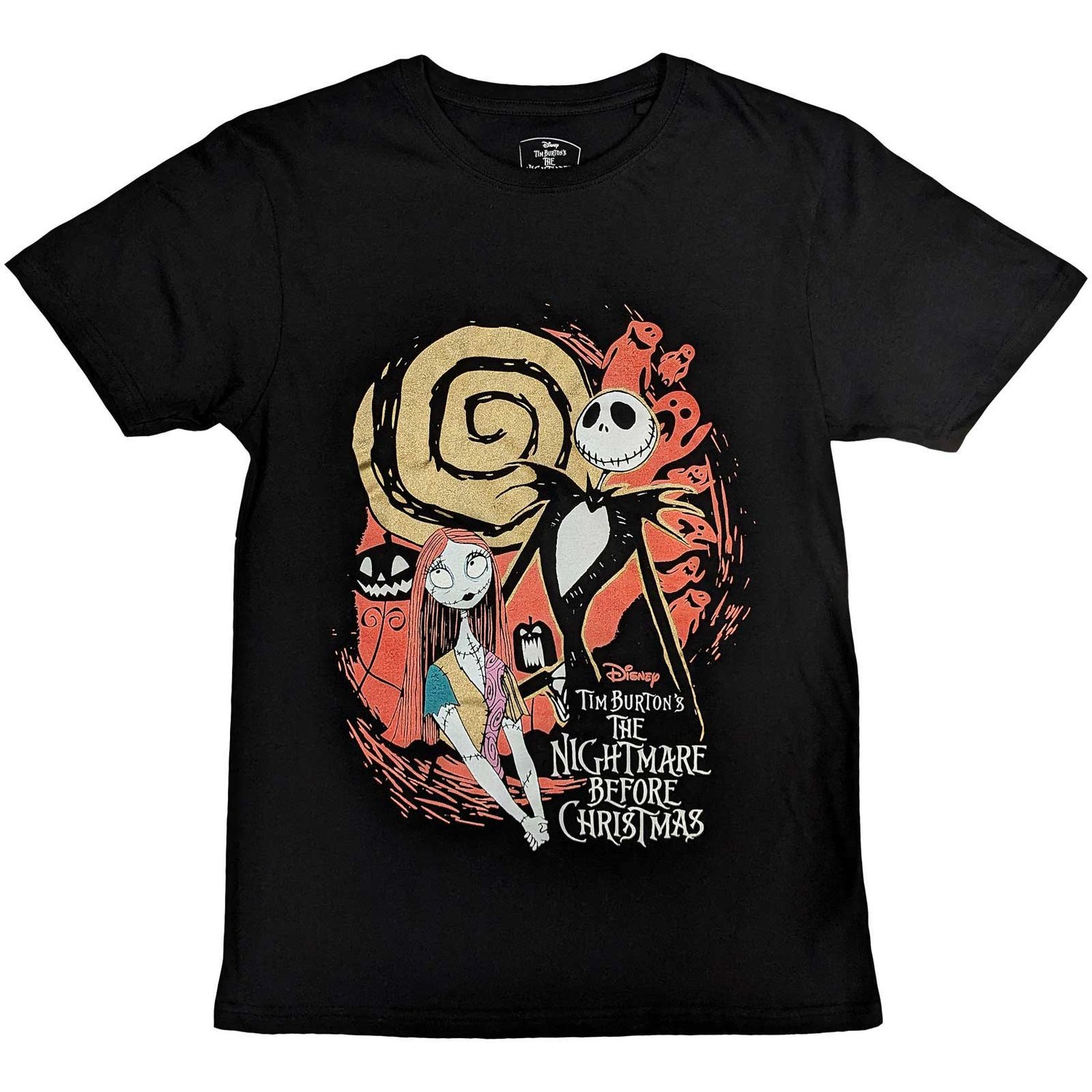 Disney Unisex T-Shirt: The Nightmare Before Christmas Ghosts (Embellished) (Large)