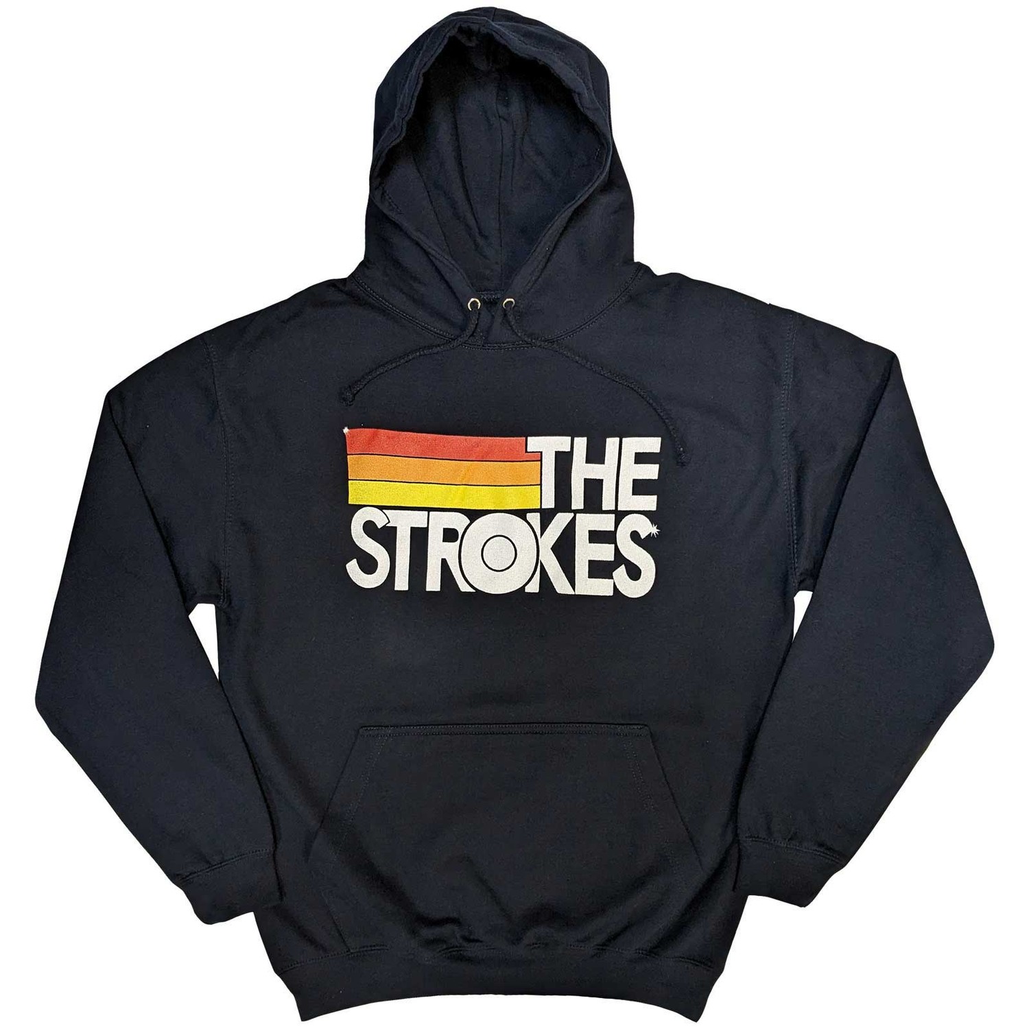 The Strokes Unisex Pullover Hoodie: Logo & Stripes (X-Large)