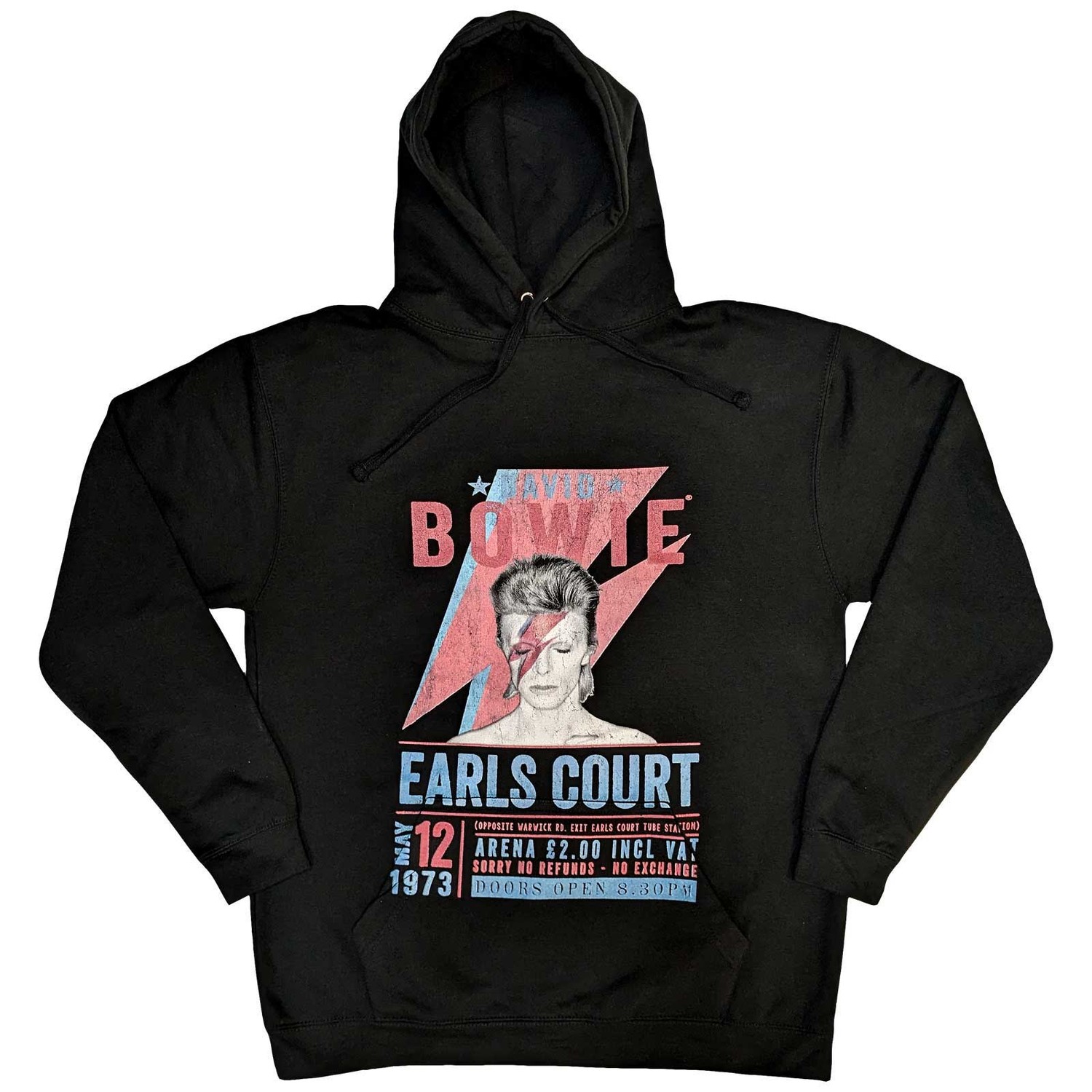 David Bowie Unisex Pullover Hoodie: Earls Court '73 (Medium)