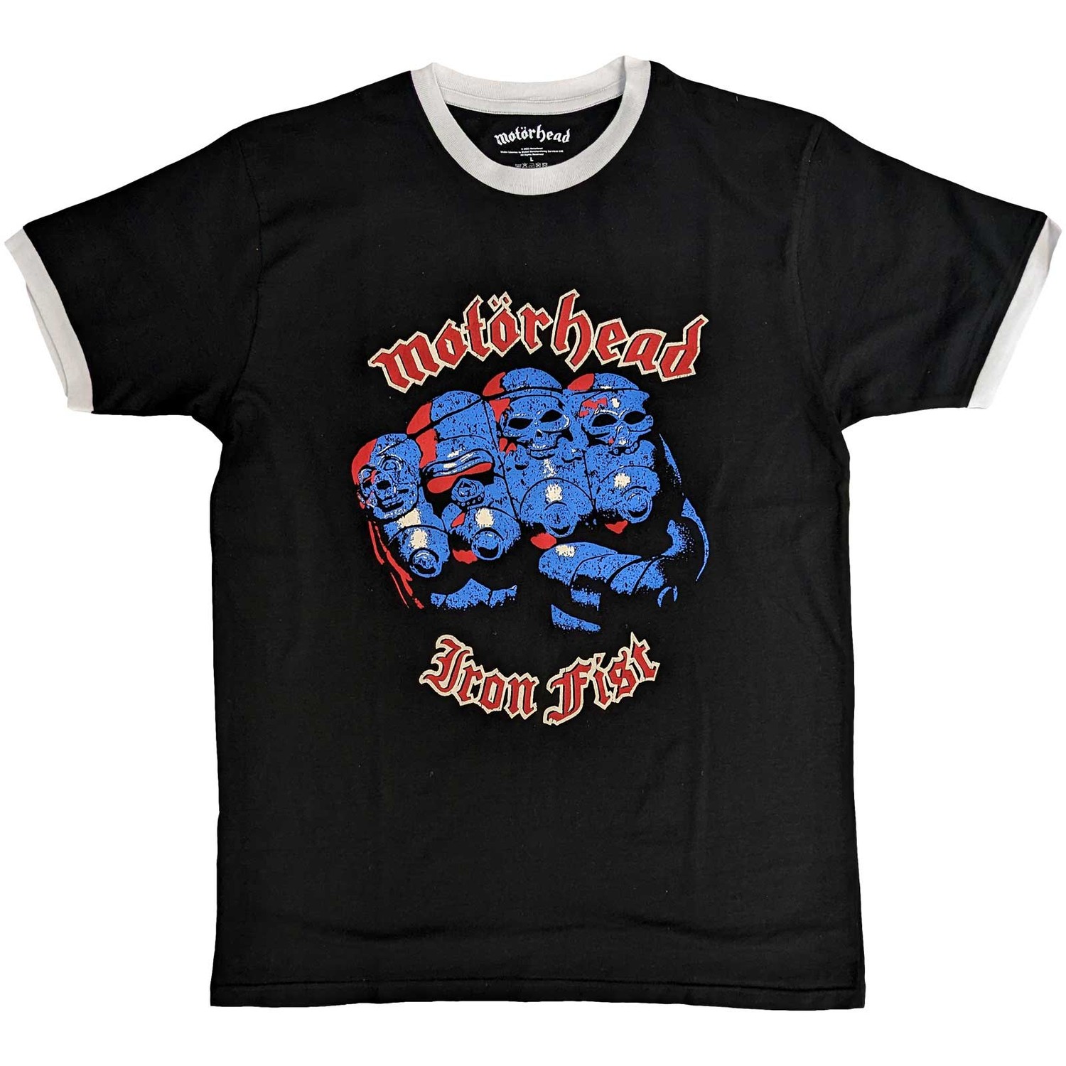 Motorhead Unisex Ringer T-Shirt: Iron Fist (Medium)