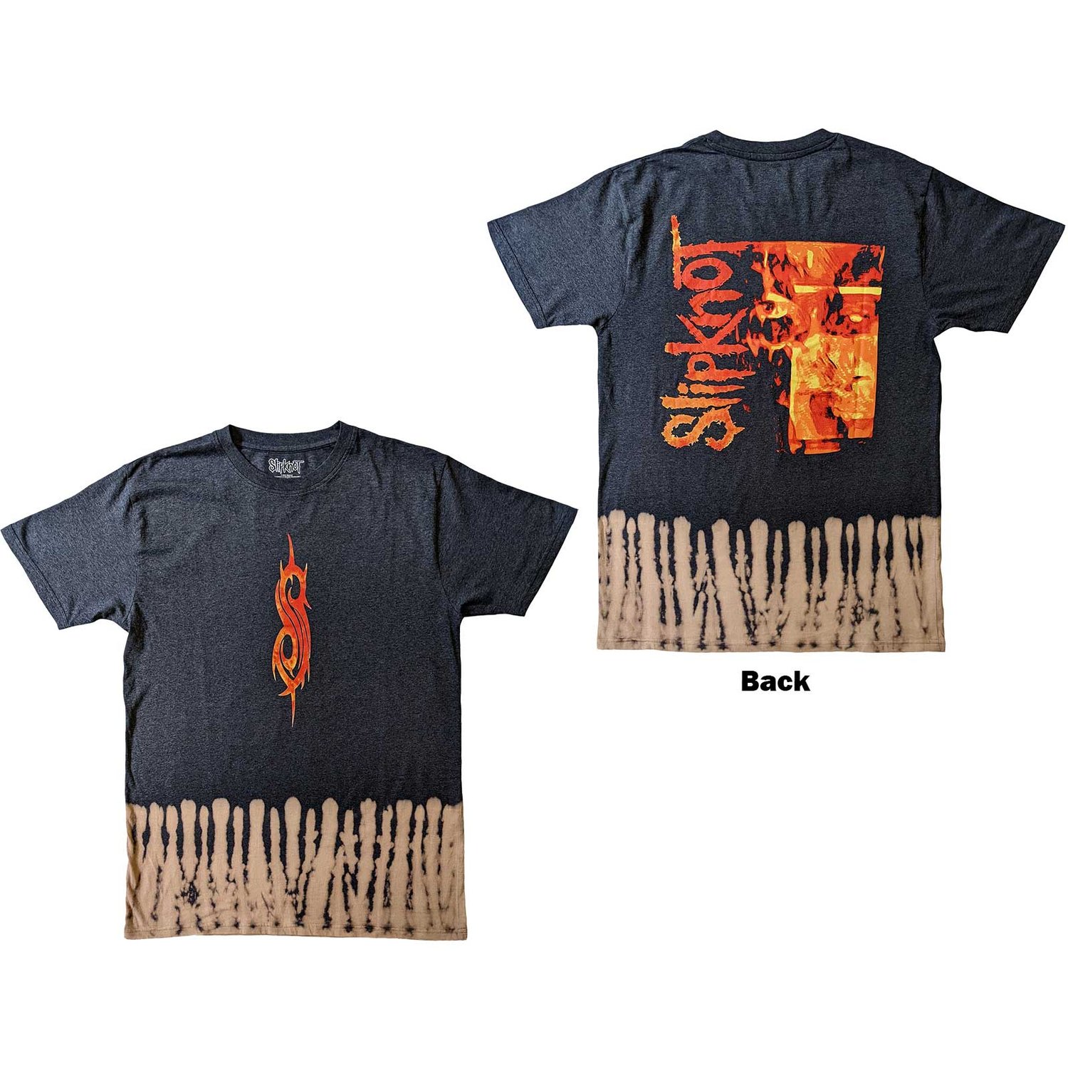 Slipknot Unisex T-Shirt: The End So Far Tribal S Bleach (Back Print & Wash Collection) (X-Large)