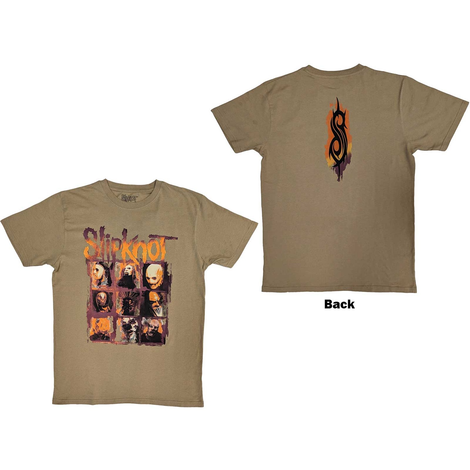 Slipknot Unisex T-Shirt: The End So Far Grid Photos (Back Print) (Large)