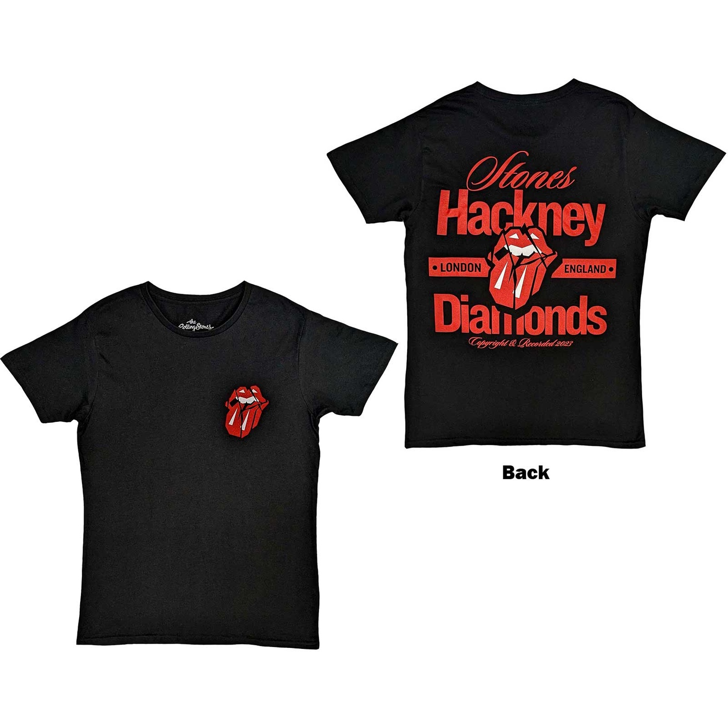 The Rolling Stones Unisex T-Shirt: Hackney Diamonds Hackney London (Back Print) (Small)