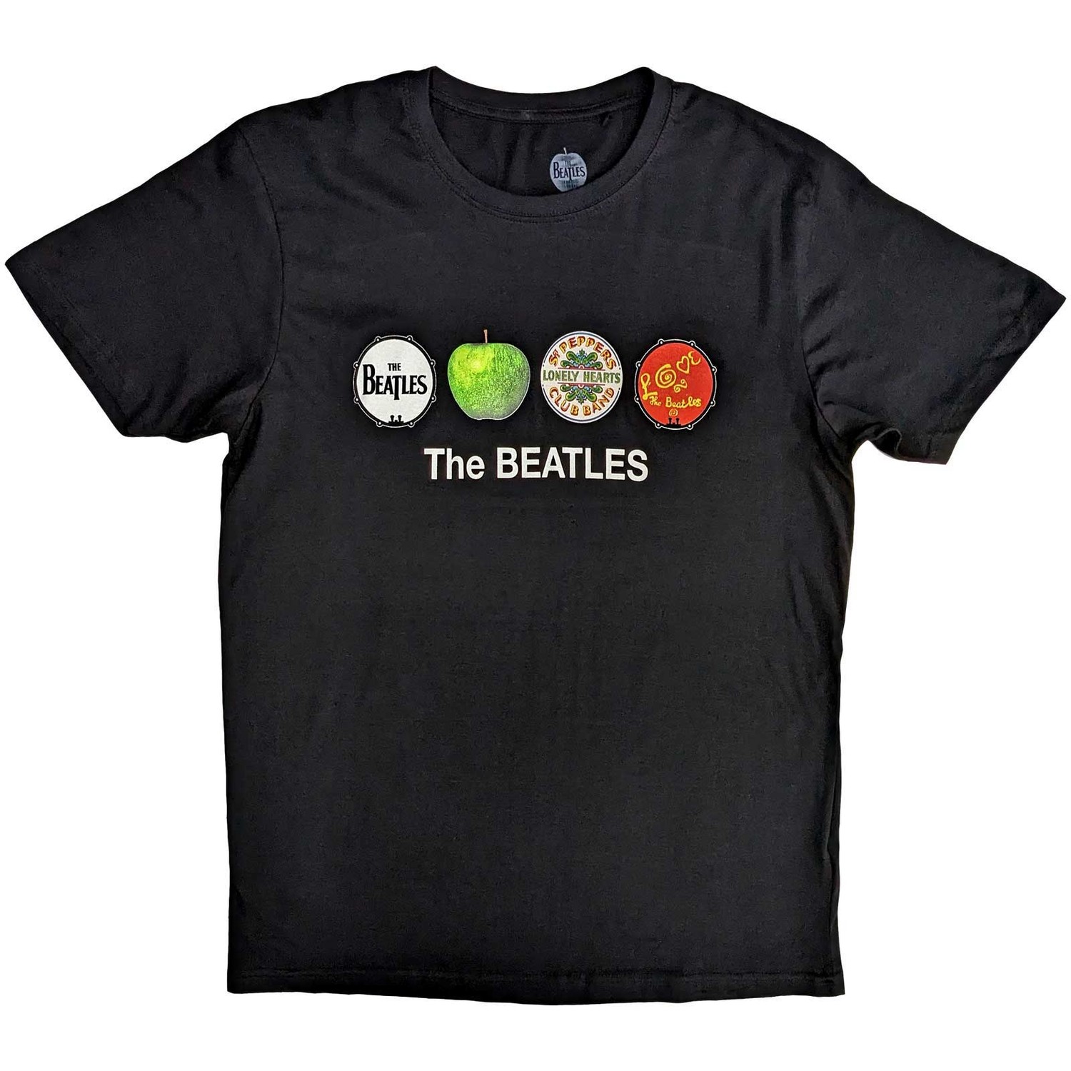 The Beatles Unisex T-Shirt: Apple & Drums (XX-Large)