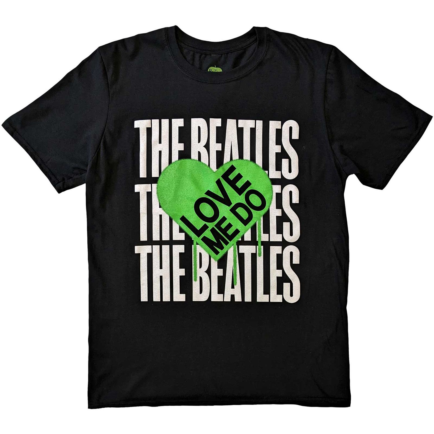 The Beatles Unisex T-Shirt: Love Me Do Graffiti Heart (Medium)