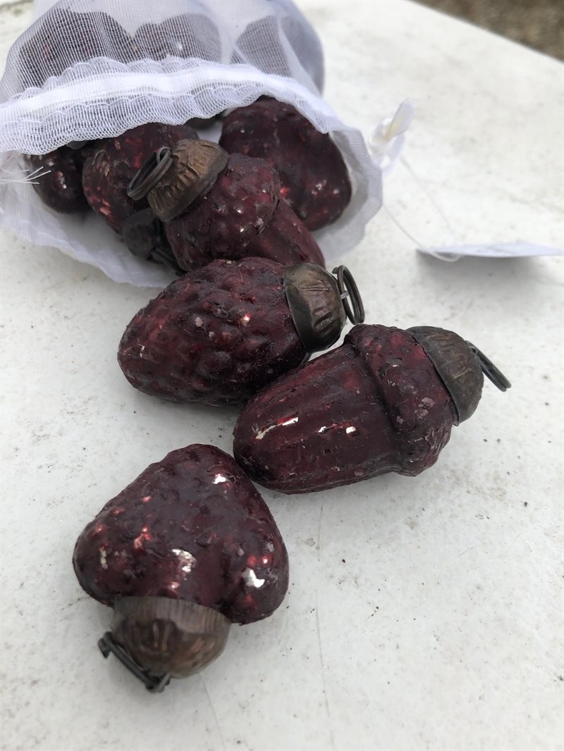 Julekuler i bordeaux med 10 stk - mini