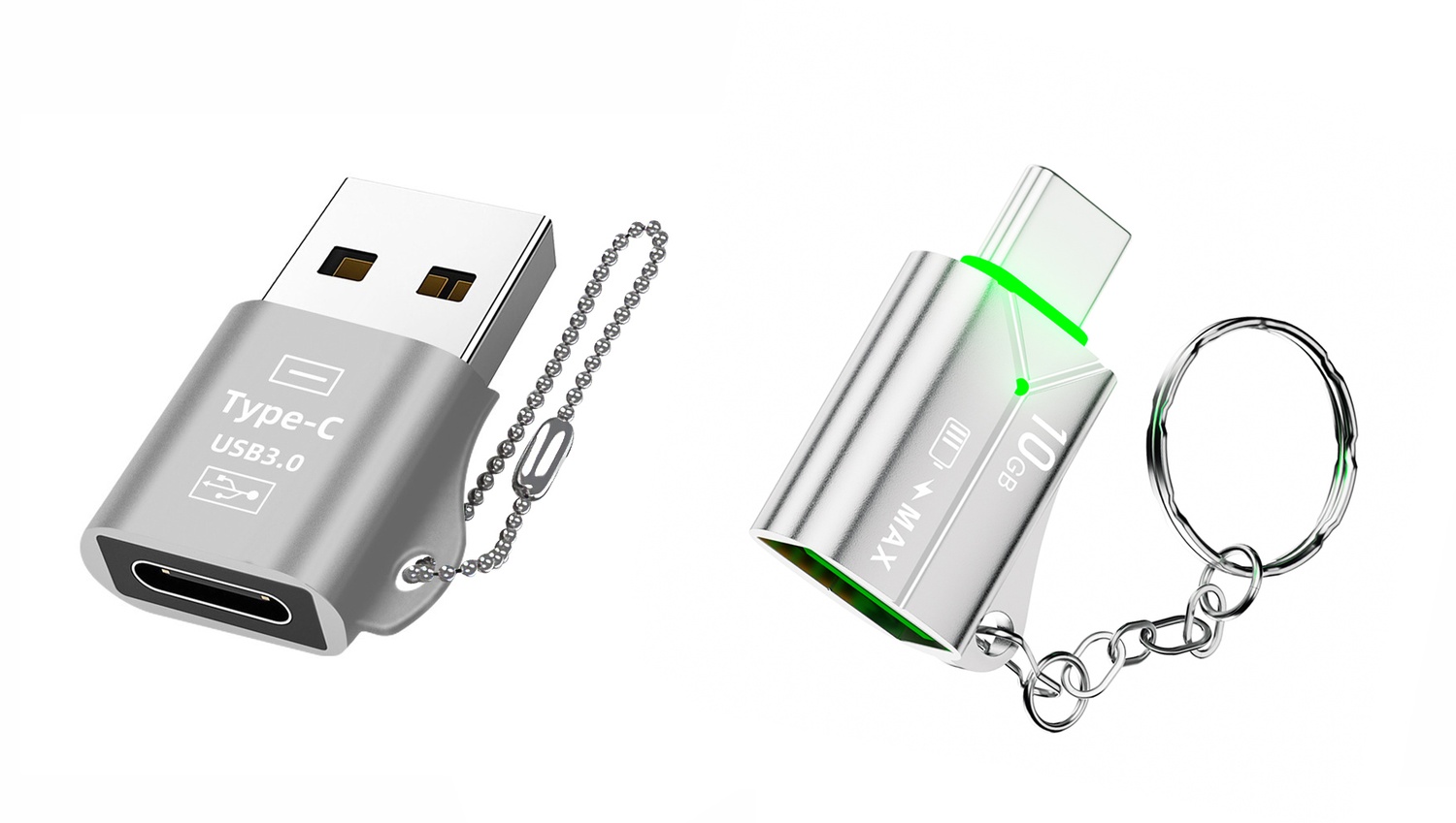 NÖRDIC OTG USB adapterkit USB-C hona till USB-A hane och USB-C hane till USB-A hona