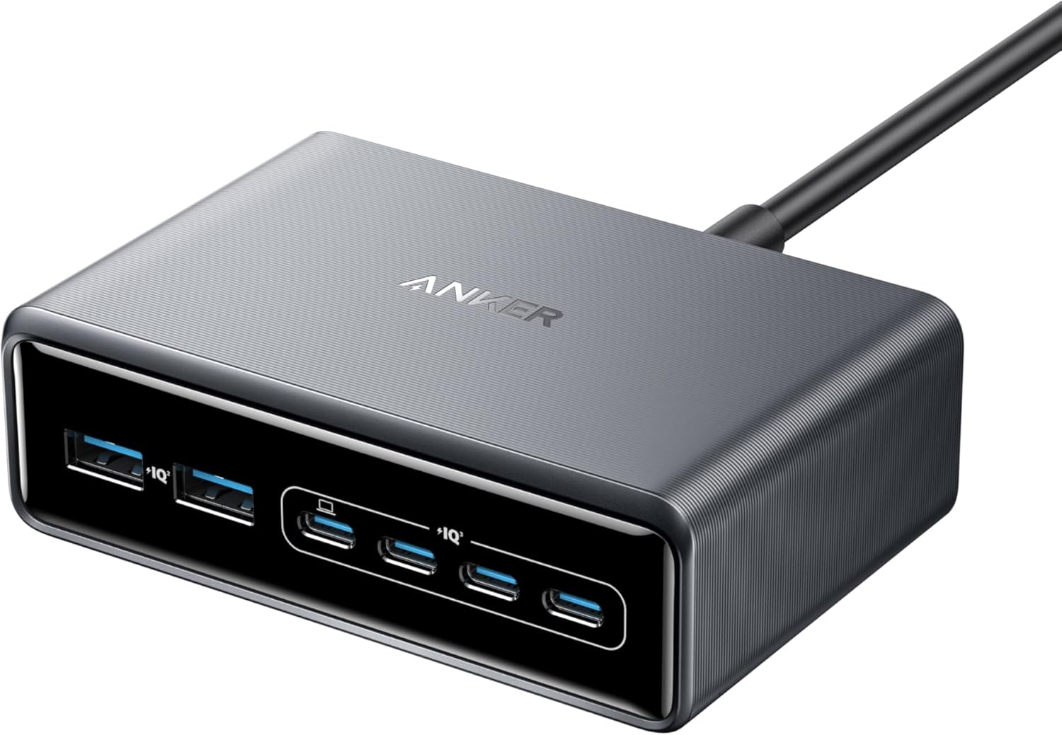 Anker Prime-lader, 200W 6-port GaN-laderstation, Hurtigopladning USB C