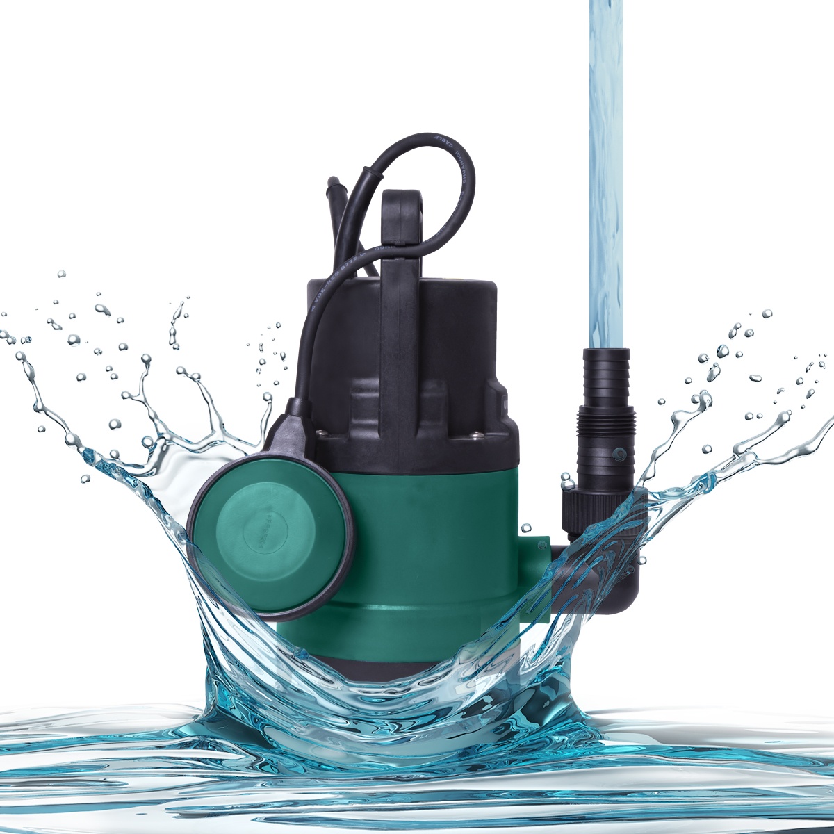 VONROC Dränkbar pump 400W – 8000L / h | För smutsig och rent vatten