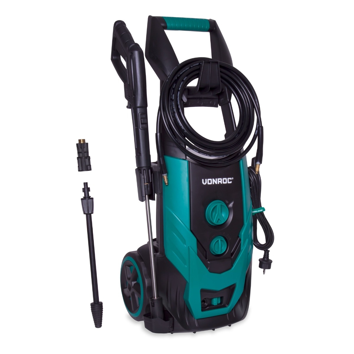 VONROC Högtryckstvätt 2200W – 170 Bar – 450L/h – Integrerad Tvättmedelsbehållare – 8m Slang – För Hem och Trädgård