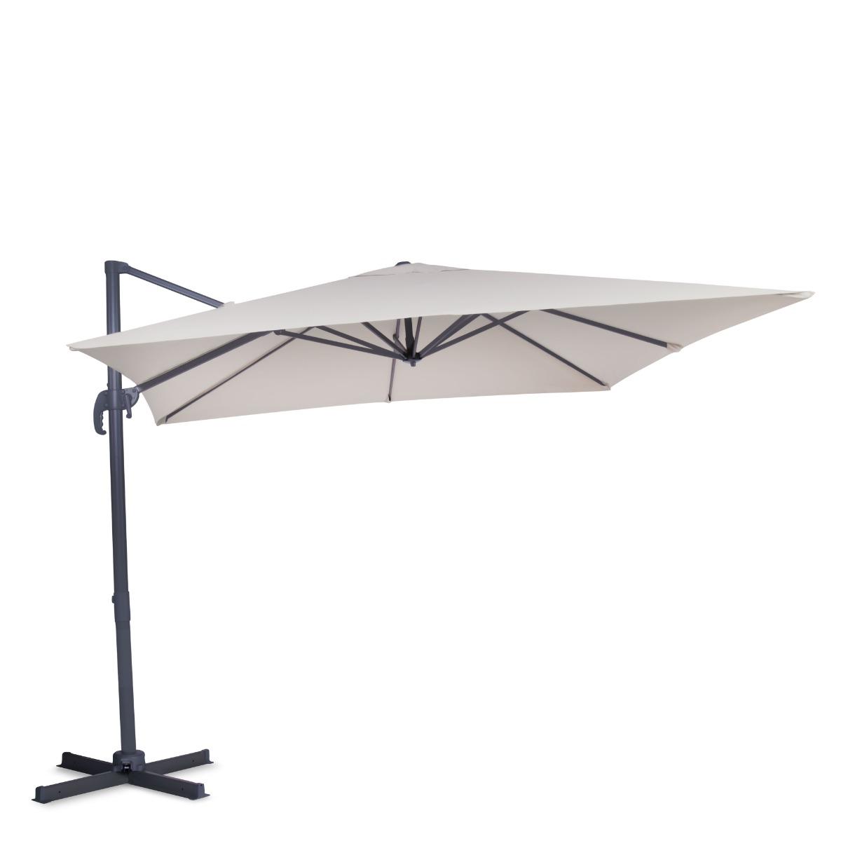 VONROC Premium Parasoll Pisogne 300x300 cm – Roterbart och Vinklingsbart, UV-Skydd 50+