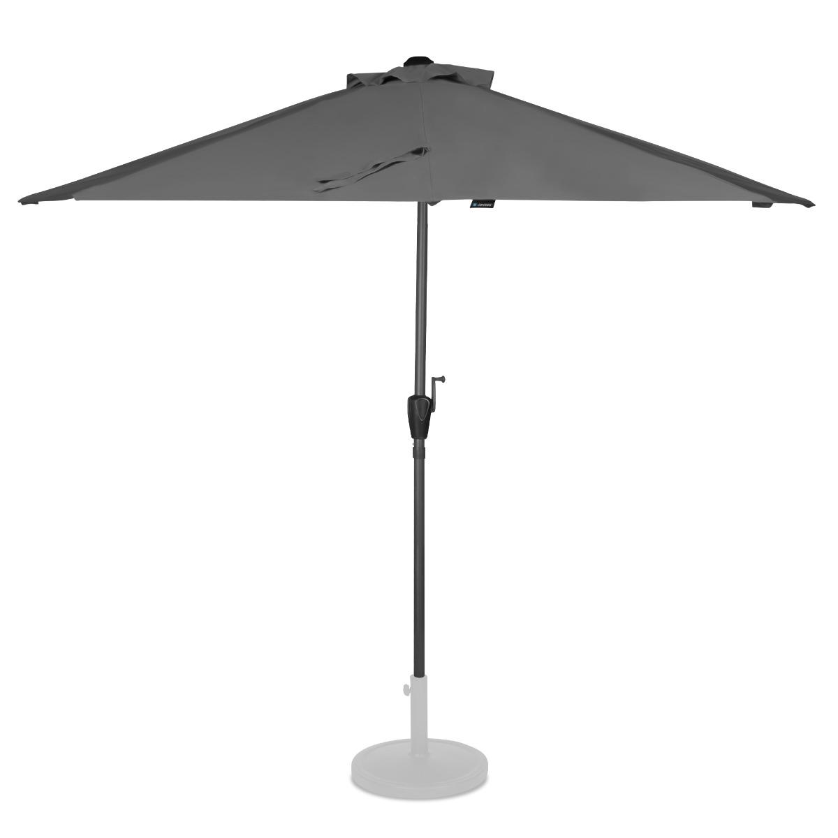 VONROC Premium Parasoll Magione – 270x135 cm, Halvrund Form, 50+ UPF Skydd, Inkl. Överdrag
