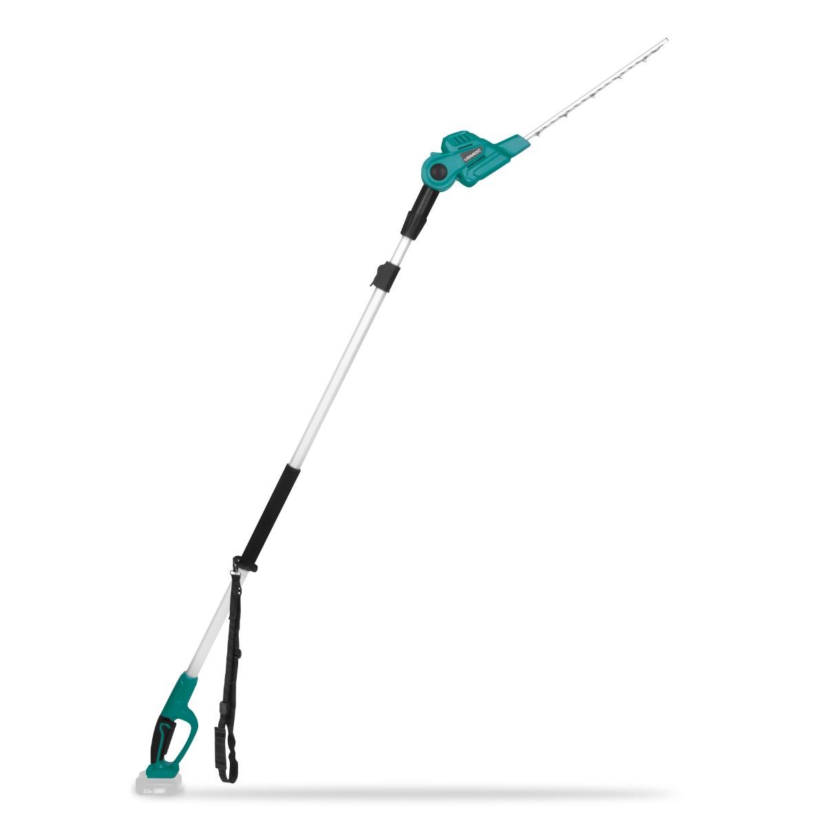 VONROC Teleskopisk Häcksax 20V – Justerbart Blad, Klipp Höga Häckar Upp till 3 Meter, 40cm Bladlängd, Batteri Ingår Ej