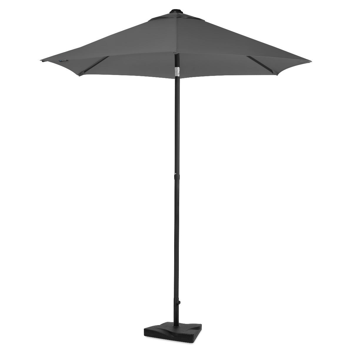 VONROC Premium parasoll Torbole Ø200cm - Inkl. parasollfot & parasollöverdrag - Runt parasoll - UV-beständig duk