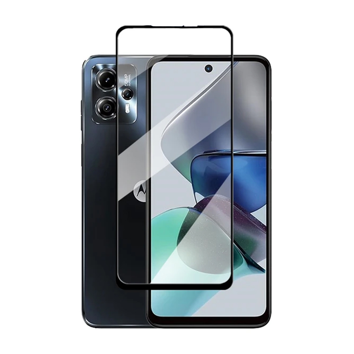 Skärmskydd Motorola Moto G23 - 3D Härdat Glas (miljlö)