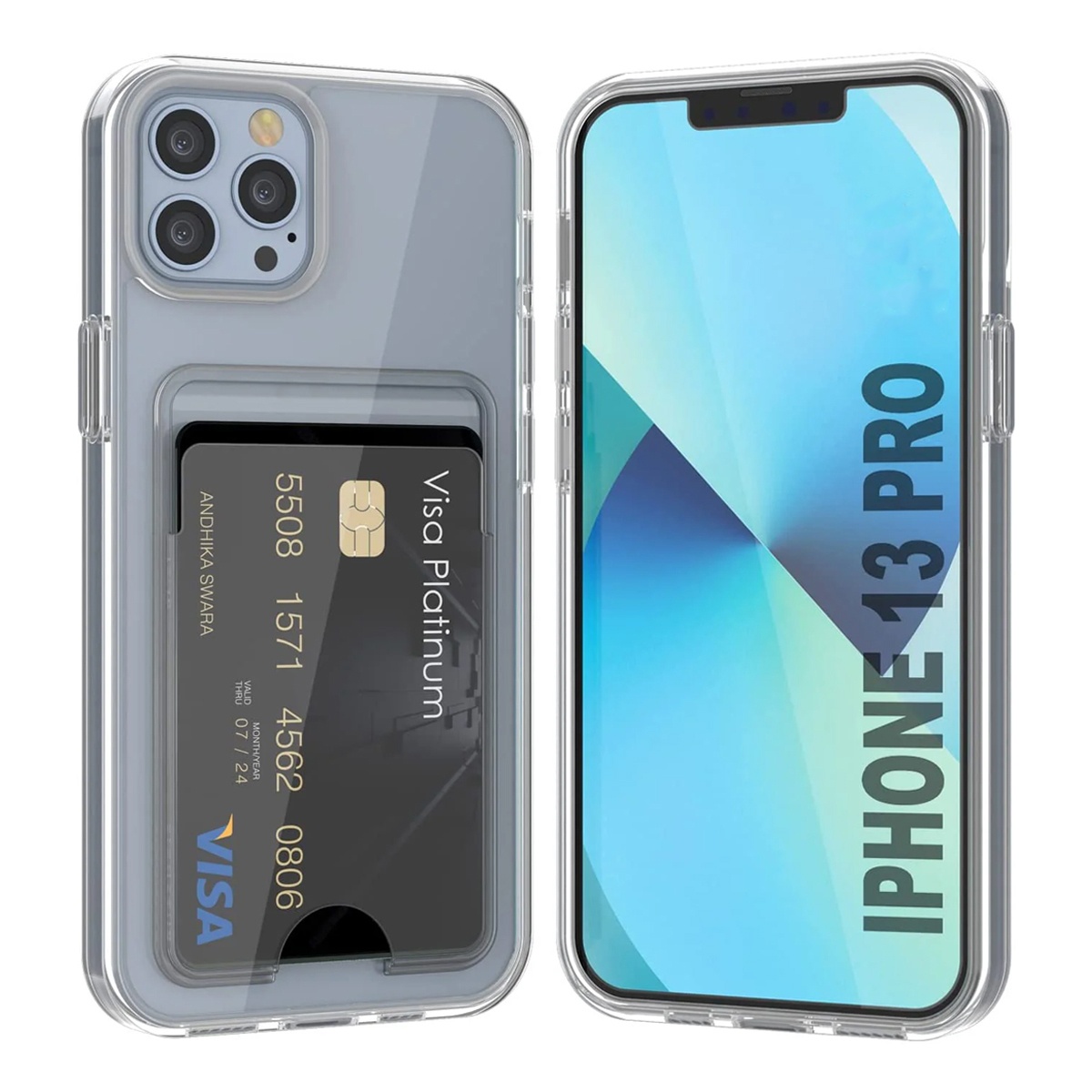 iPhone 13 Pro Mobilskal med Korthållare TPU