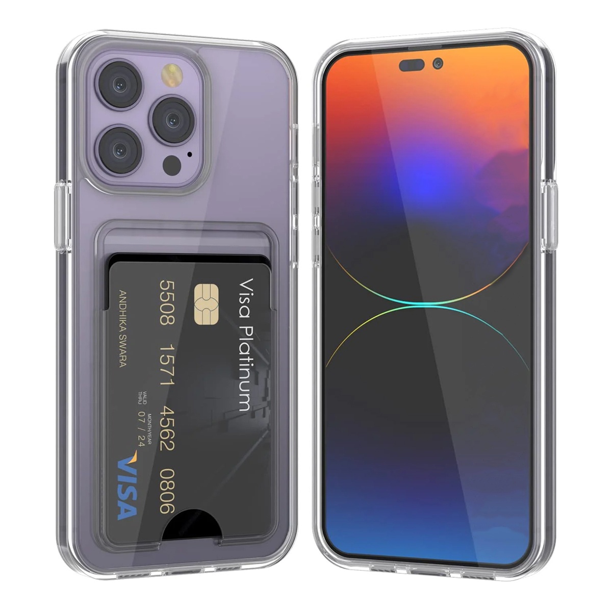 iPhone 15 Pro Max Mobilskal med Korthållare TPU