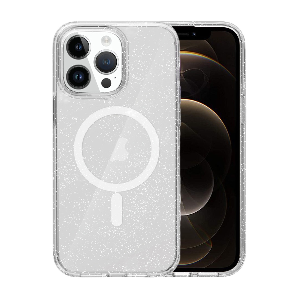 iPhone 12 Pro Max Mobilskal Stöttåligt med Glitter