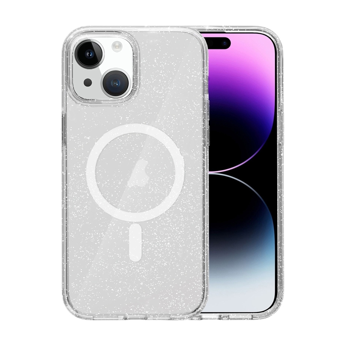 iPhone 15 Mobilskal Stöttåligt med Glitter